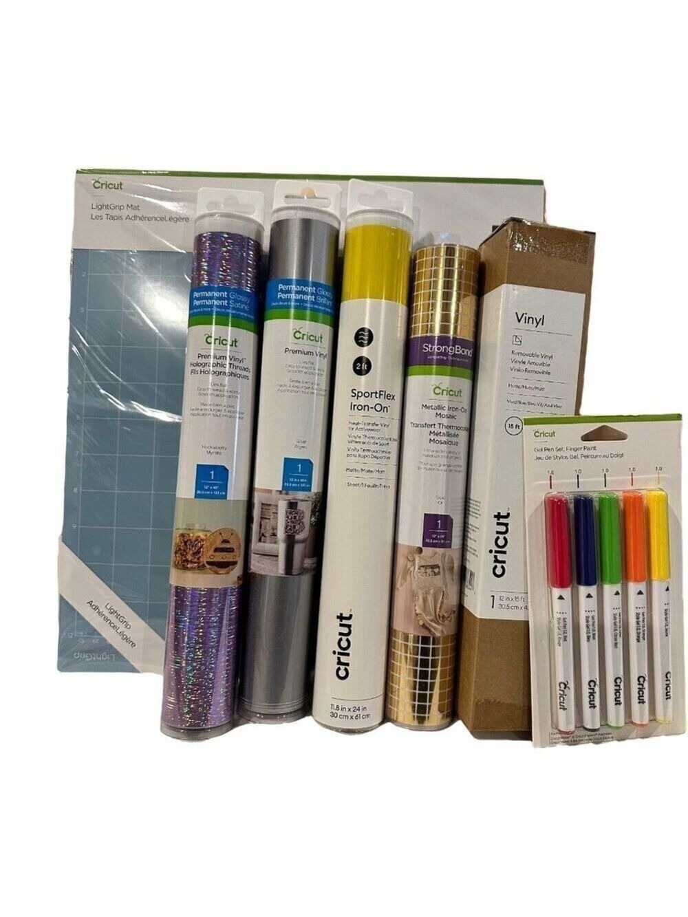 Cricut Bundle Mats Pens Premium Holographic Metallic Heat Transfer Removable
